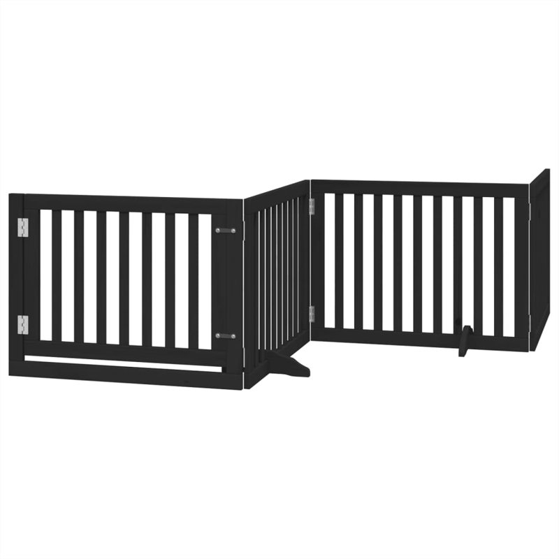 Garlan Solid Wood Dog House Door, 60cm H x 480cm W x 2cm D, Black