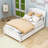 Twin Size 2 Drawers Wood Platform Bed with Headboard-1422445461