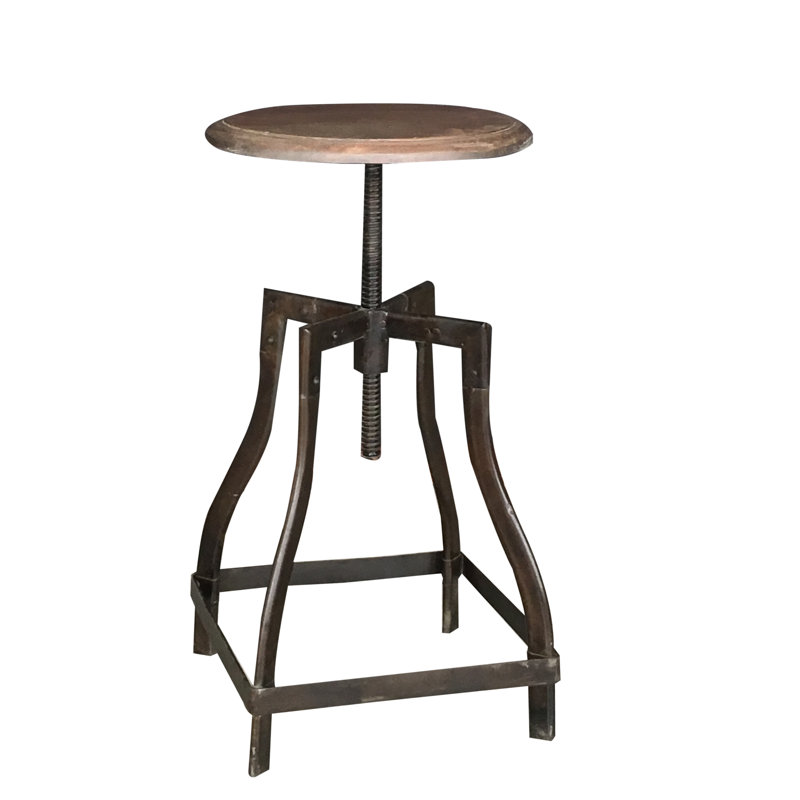 Bella Swivel Adjustable Height Bar Stool, Brown