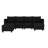 Upholstered Chenille U-Shaped  Modular Sectional Sofa-858565761-858565764