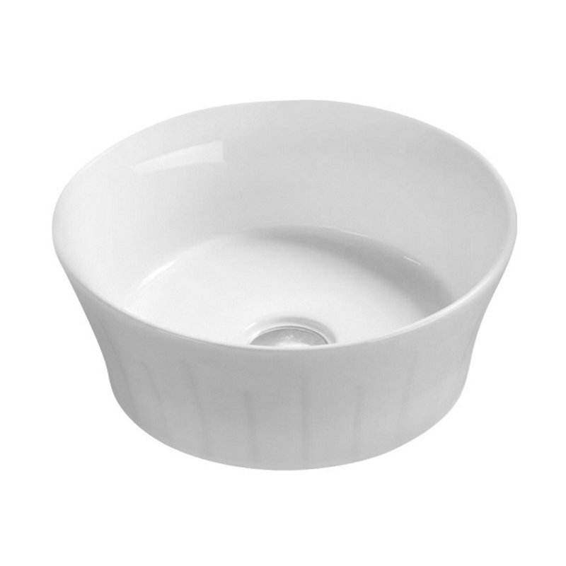 Nuie Vessels 360mm L x 360mm W White Vitreous China Circular Sink