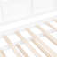 Lit simple en blanc avec lit gigogne et tablette, structure en bois, lit en bois à faible encombrement, blanc