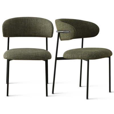 Upholstered Dining Chair With Metal Legs