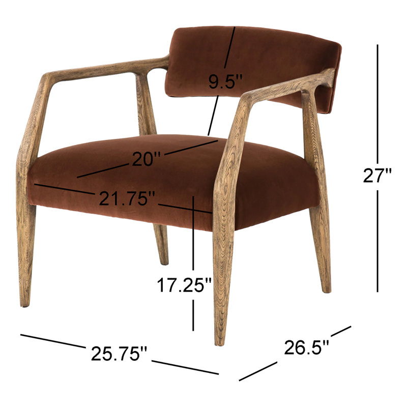 Tyler Armchair, Surrey Auburn Performance Velvet