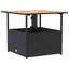 Square Solid Wood Metal Outdoor with Umbrella Hole Coffee Table - 55 cm W 55 cm D-1560425413