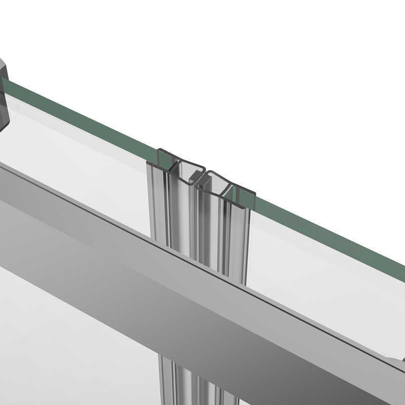 Moerlein Framed Aluminium Double Sliding Shower Door 1700mm W x 1900mm H, Chrome