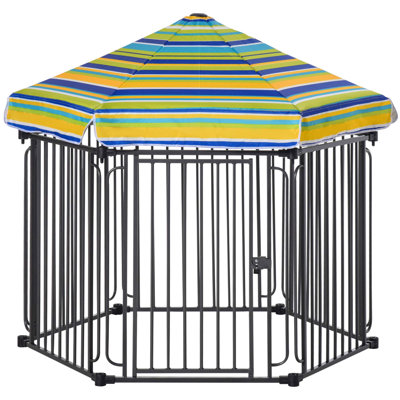 46.75" H Steel Yard Kennel with Door