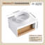 Meuble-lavabo flottant 24 po avec lavabo vasque rond blanc brillant, meuble-lavabo mural avec tablette ouverte, finition blanche avec comptoir durable, conception moderne peu encombrante (livré dans 2 boîtes)-699430648