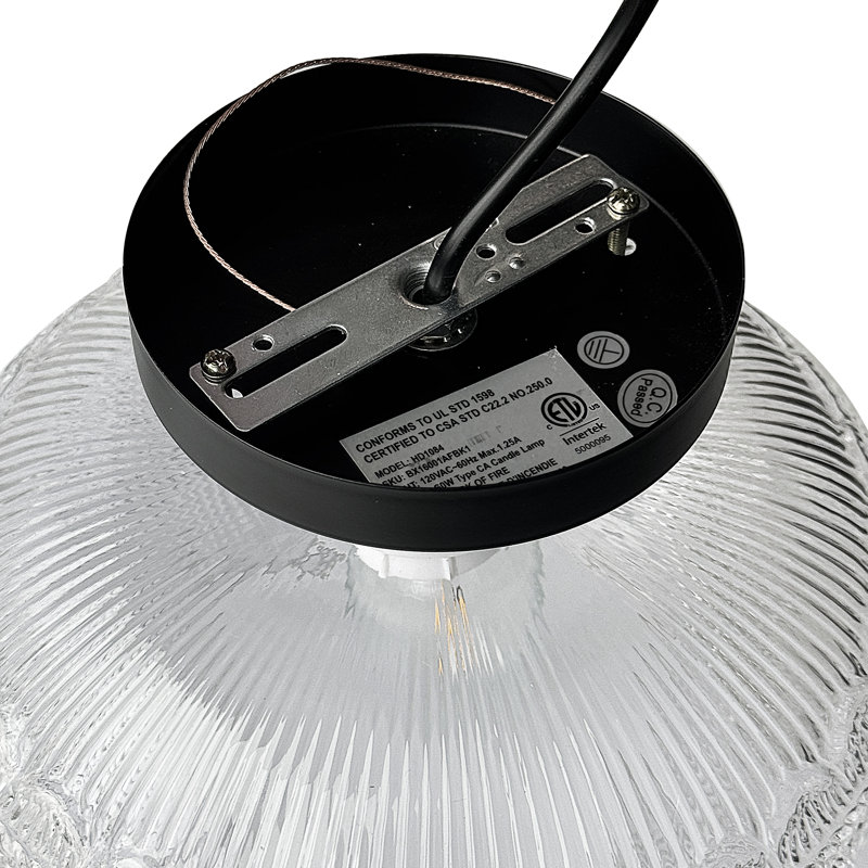 Plafonnier semi-encastré en cristal 1 lumière 9,5 po