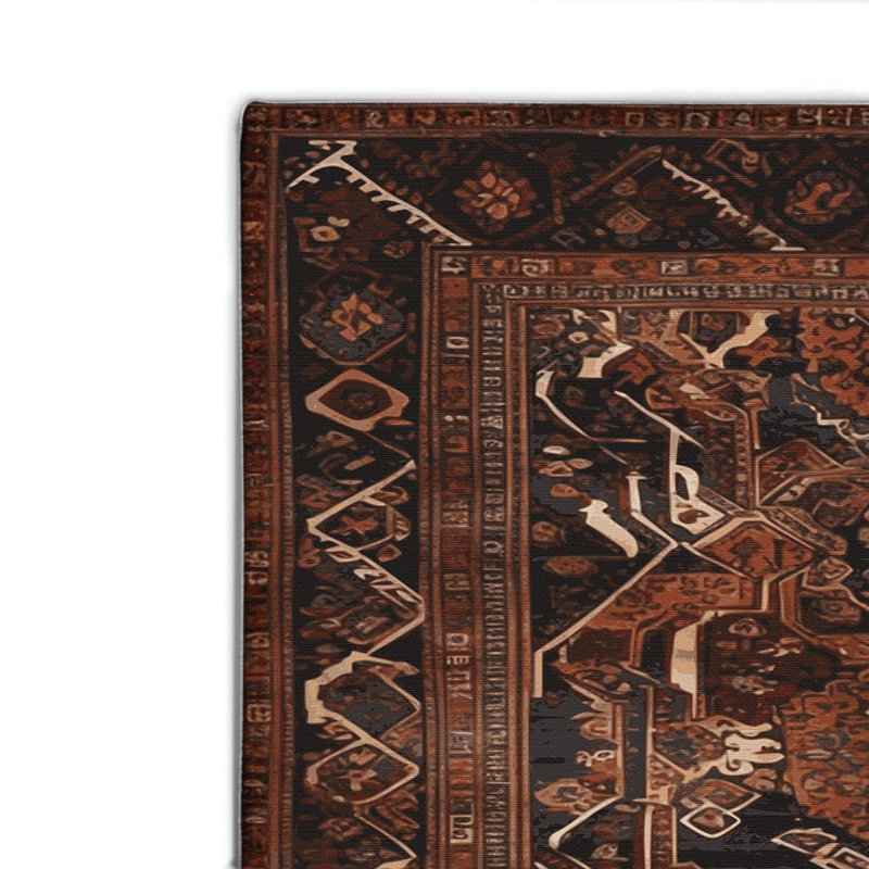 Tapis turc intérieur et extérieur noir, Rectangle 9 pi x 12 pi