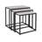 Isberga Marble Top Metal 3-Tier Nesting Tables
