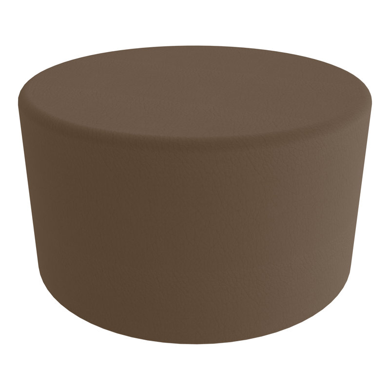 Grand tabouret cylindrique structuré en savoir plus, H 18 po x l 32,5 po x P 32,5 po, Non, Chocolat