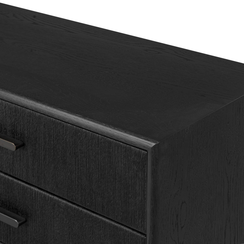 Rosenell 8 Drawer Dresser, Black Oak Veneer