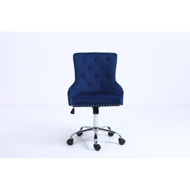 Velvet Task Chair, Blue