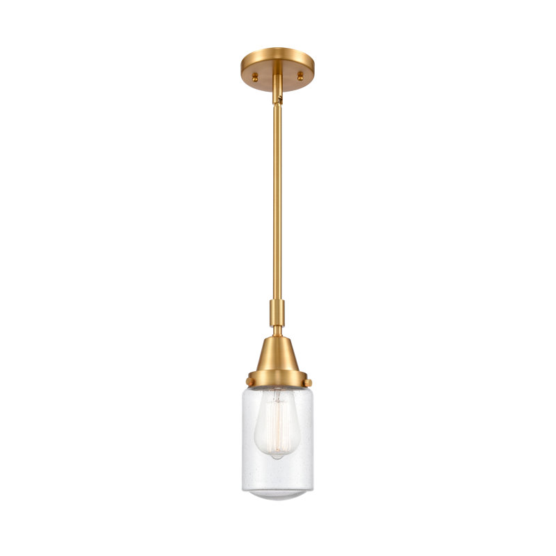 Luminaire suspendu cylindrique à 1 lumière Saroyan, Ampoule non incluse, Or satiné
