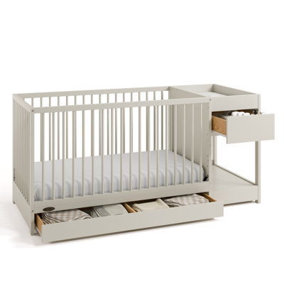 Lit de bébé convertible 5 en 1 avec tiroir Teddi