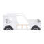 Lit plateforme simple en forme de voiture avec roulettes, cadre en bois de pin blanc pour tout-petits-200272279