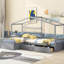 Lit plateforme simple gris avec 3 zones de rangement-433334968