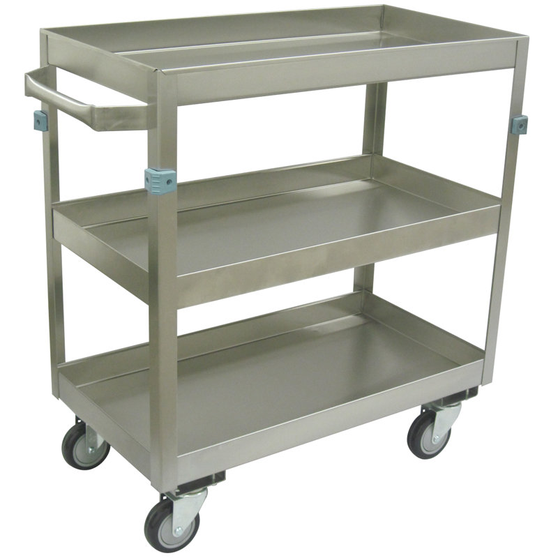 Chariot utilitaire 3 tablettes avec lèvres, H 33,75 po x l 24 po x P 16 po
