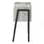 Table d'appoint, table d'appoint, table de bout, table de chevet, lampe, salon et chambre à coucher, stratifié gris, métal noir