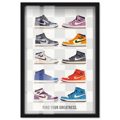 «Find Your Greatness Sneakers», impression murale de style boîte de nuit par Art Remedy