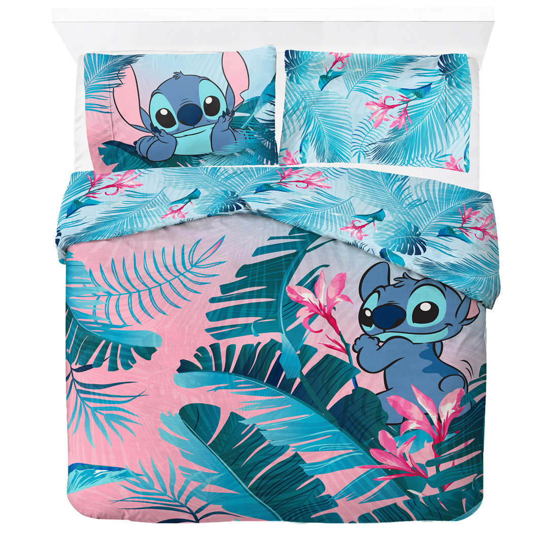 Disney Lilo Und Stitch Blumige Bettwäsche Für Zwei Personen – Kinderbettwäsche Set