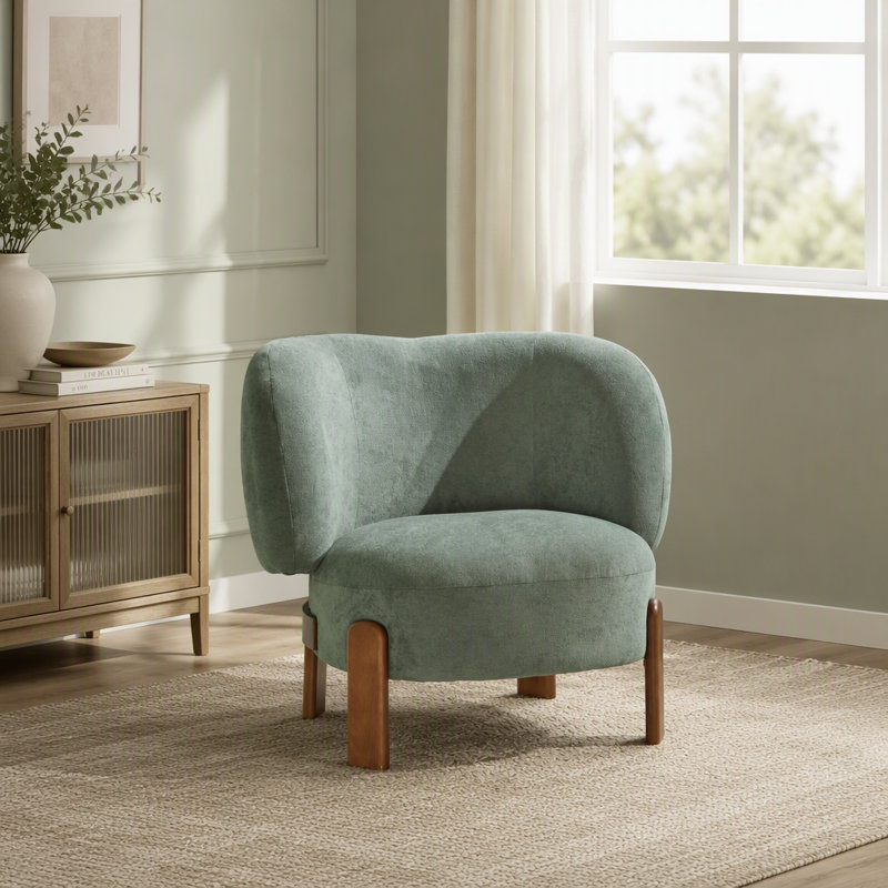 Fauteuil à oreilles sans accoudoirs, Vert