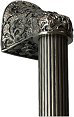 Florid Leaves 8" Center to Center Appliance Pull, Antique Pewter, 8''