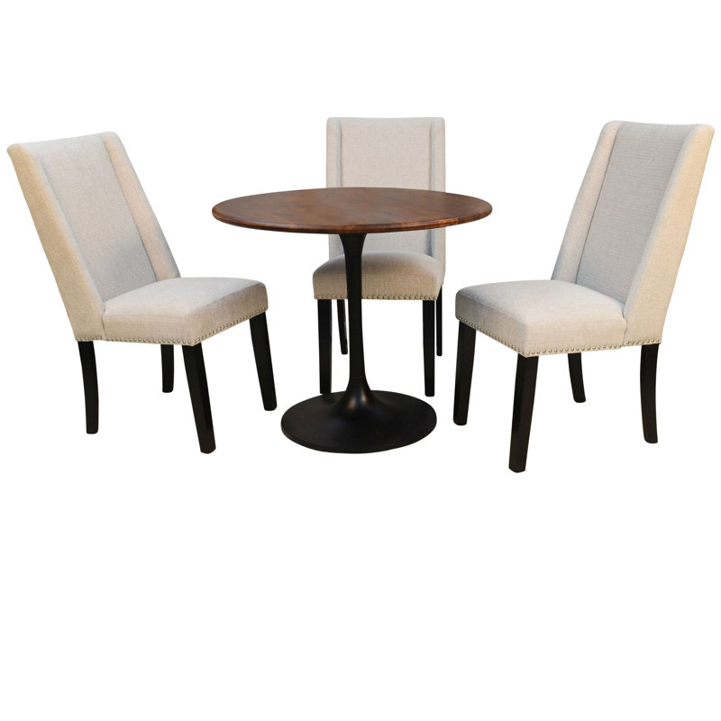 Table de salle à manger Alden, Noir, H 30 po x L 36 po x l 36 po