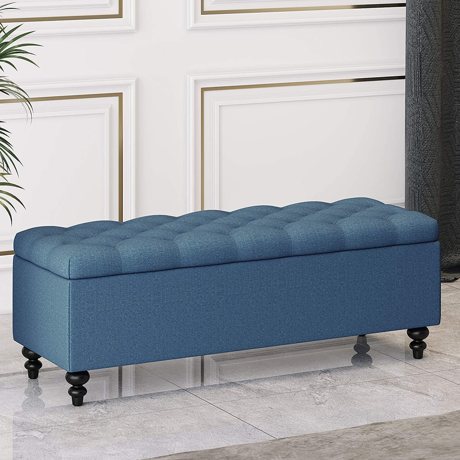 Lark Manor Ashtin Polyester Upholstered Storage Bench & Reviews | Wayfair