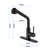 Matte Black Kitchen Sink Faucet With Pull Down , Single Handle Water Tap Out Spray, 360 Rotating High Spout, Corrosion & , Convenient Flow Control Option Faucet, Head, Rotatable Nozzle, Coating,