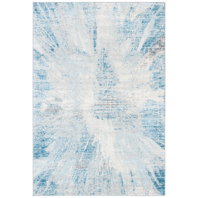 Tapis gris / bleu Escalera