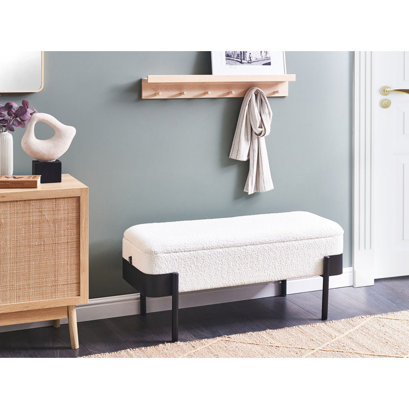 Storage Bench WARREN Chenille, White