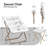 Upholstered Folding Square Saucer, Tufted Cozy Accent Chair with Golden Metal Frame for Living Room-148621628-178458866