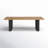 Metal and Solid Wood Dining Table 