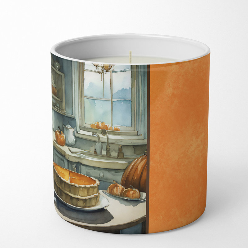 Bougie parfumée Pumpkin Pie avec support en céramique