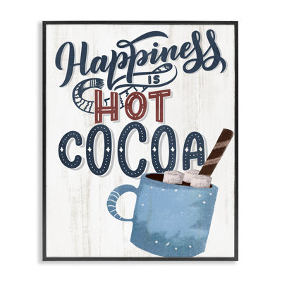 «Happiness Is Hot Cocoa», estampe numérique, conception de Kim Allen