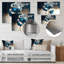 Décoration murale en métal bleu clair et blanc Cally Lillies I - Floral et botanique-87837272