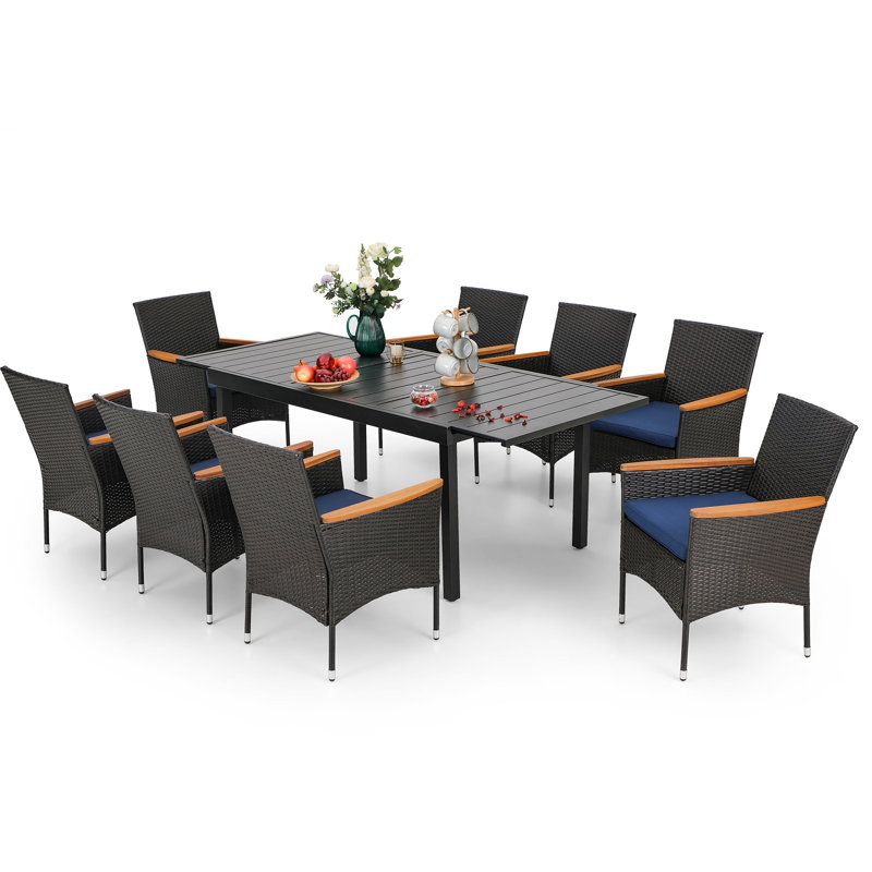 Ensemble de salle à manger longue pour 8 personnes Alyah