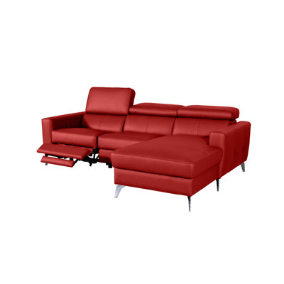 Amorian Leather Reclining Corner Sofa