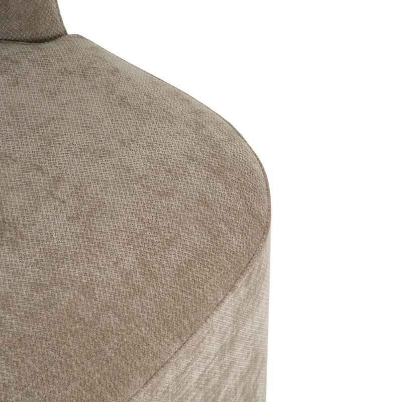 Chaises de salle à manger Ember Modern, recouvertes de tissu et dotées d'un piétement en hévéa, Taupe