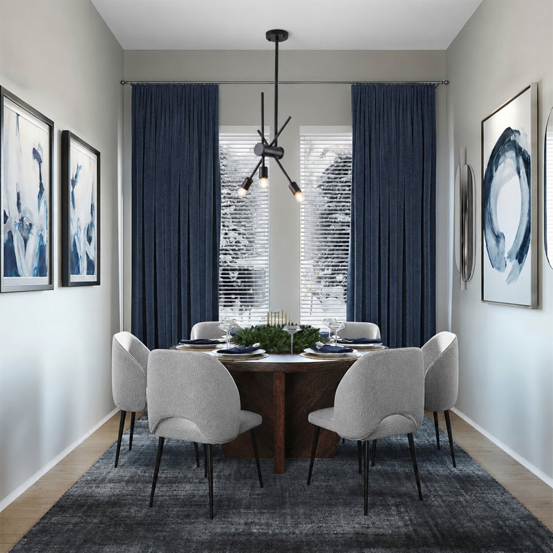 Lustre noir mat à 3 lumières avec trois bras réglables Azita
