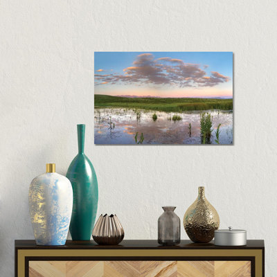 Reflection Of Clouds In The Water, Arapaho National Wildlife Refuge, Colorado by Tim Fitzharris - Gallery-Wrapped Canvas Giclée on Canvas