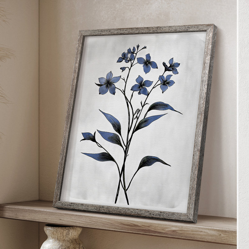 «FLORAL Series», reproduction encadrée en bois massif, H 11 po x l 9 po
