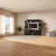 Meuble télé et meuble télé, rangement de ferme en MDF de 94,8 po pour la maison