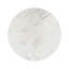 Table basse ronde en acier inoxydable avec plateau en marbre blanc
