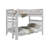Treva Solid Wood Standard Bunk Beds Full over Full, 4 Step Ladder, Gray-1248273587-1234733488