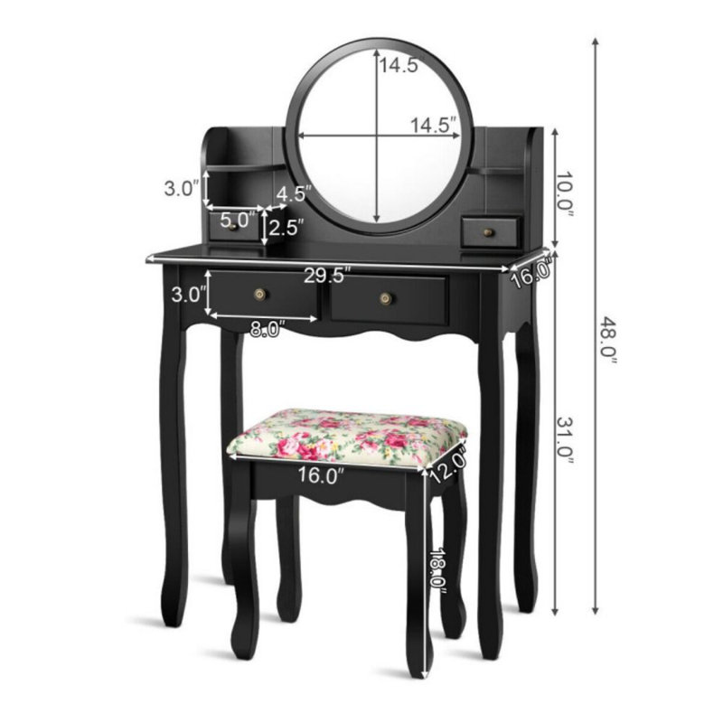 Kosma Vanity, Black