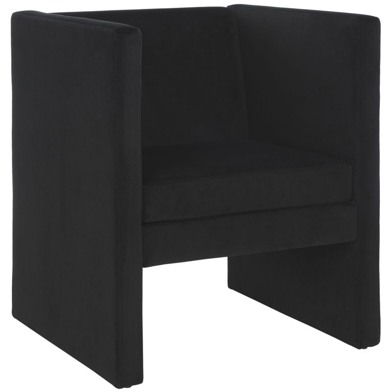 Jedu Velvet Armchair, Black