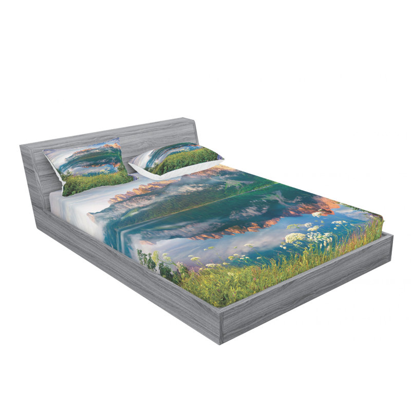 Microfiber Sheet Set, Queen Sheet Set with Fitted Sheet